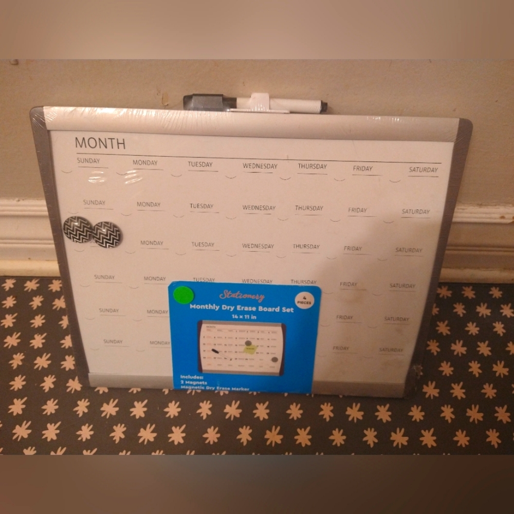 Dry erase calendar